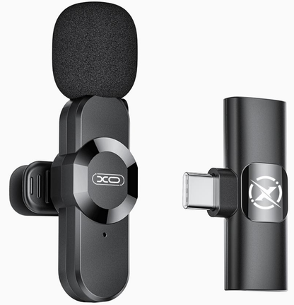 Лавалиера XO Design MC14 Dual, USB-C / Lightning, комплект 2 броя, черен