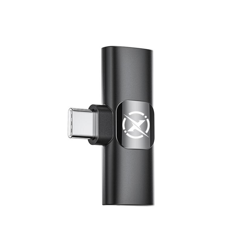 Лавалиера XO Design MC14 Dual, USB-C / Lightning, комплект 2 броя, черен
