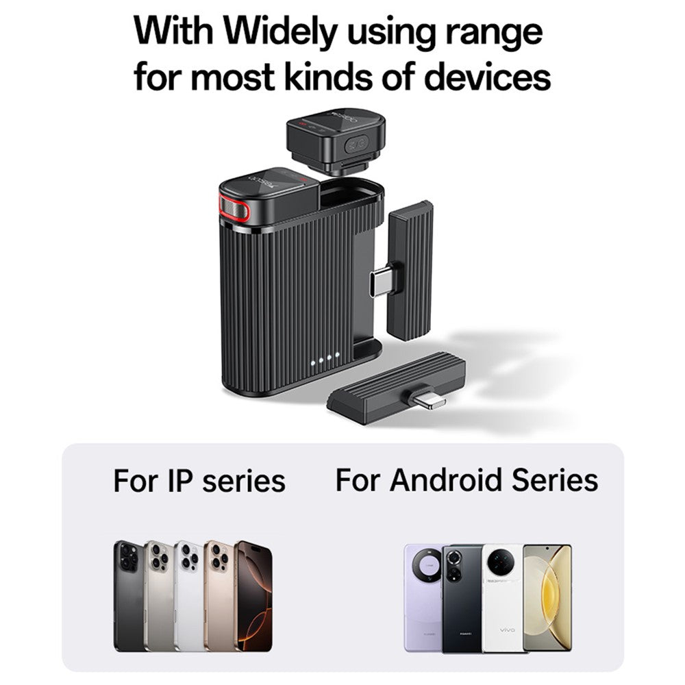 Лавалиера Yesido KR19, USB-C / Lightning, Комплект 2 броя, Черна