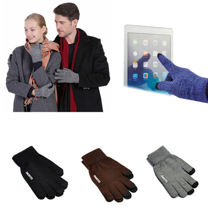 Зимни тактилни ръкавици Iwarm ST0018, размер 23см, сини