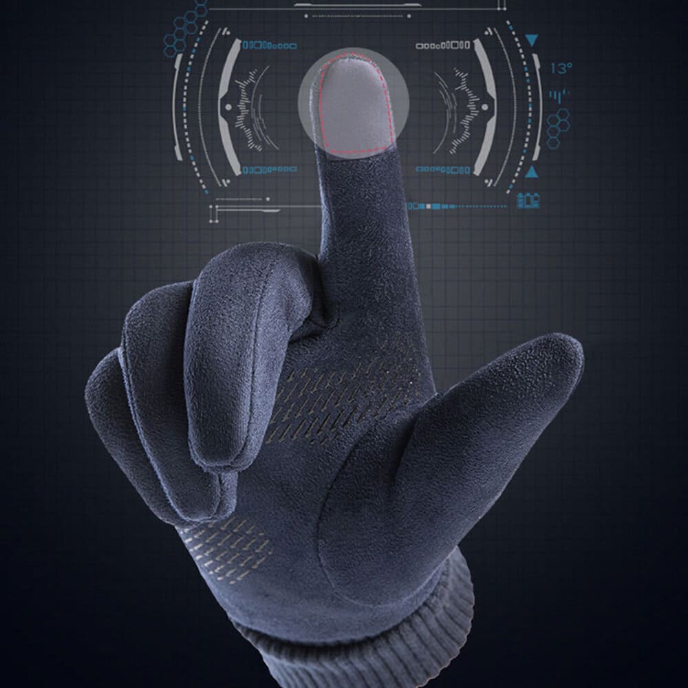 Зимни тактилни ръкавици унисекс Techsuit ST0009, универсален размер, сини