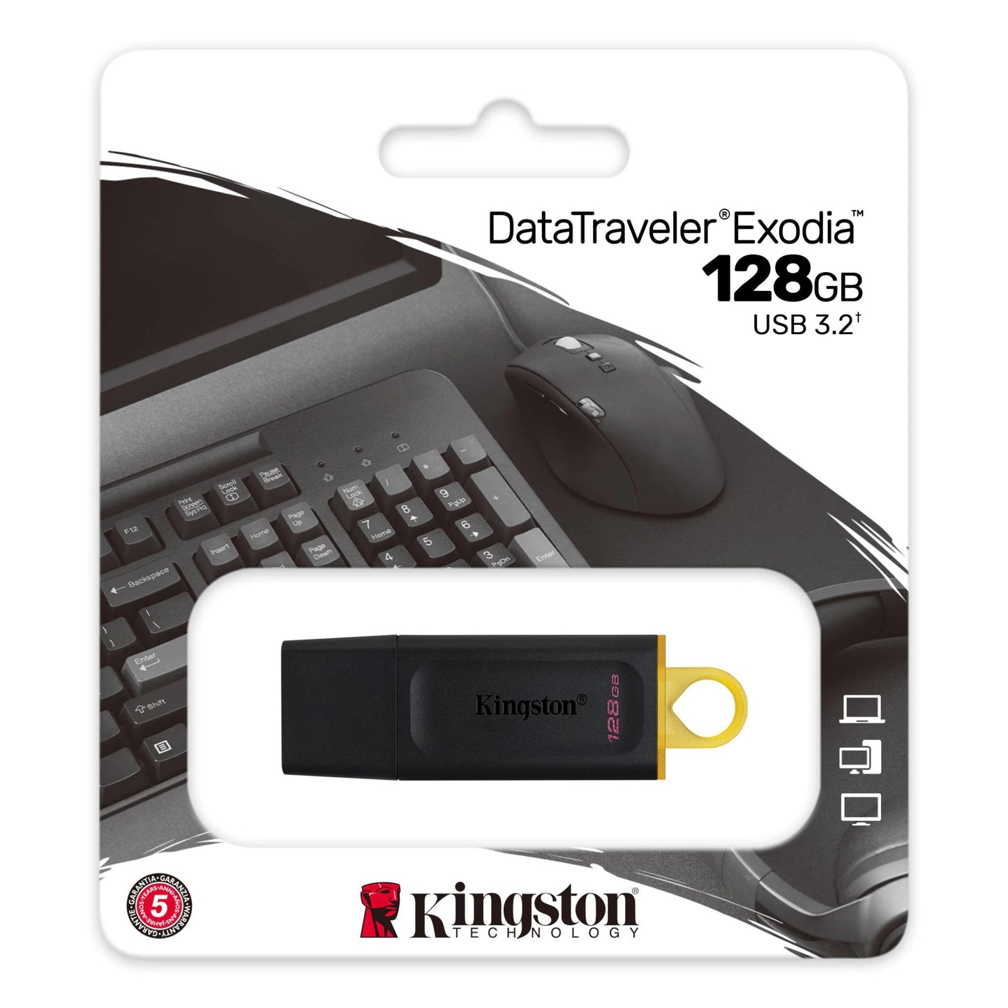 Външна памет USB-A 3.2 Kingston DT Exodia, 128Gb DTX/128GB