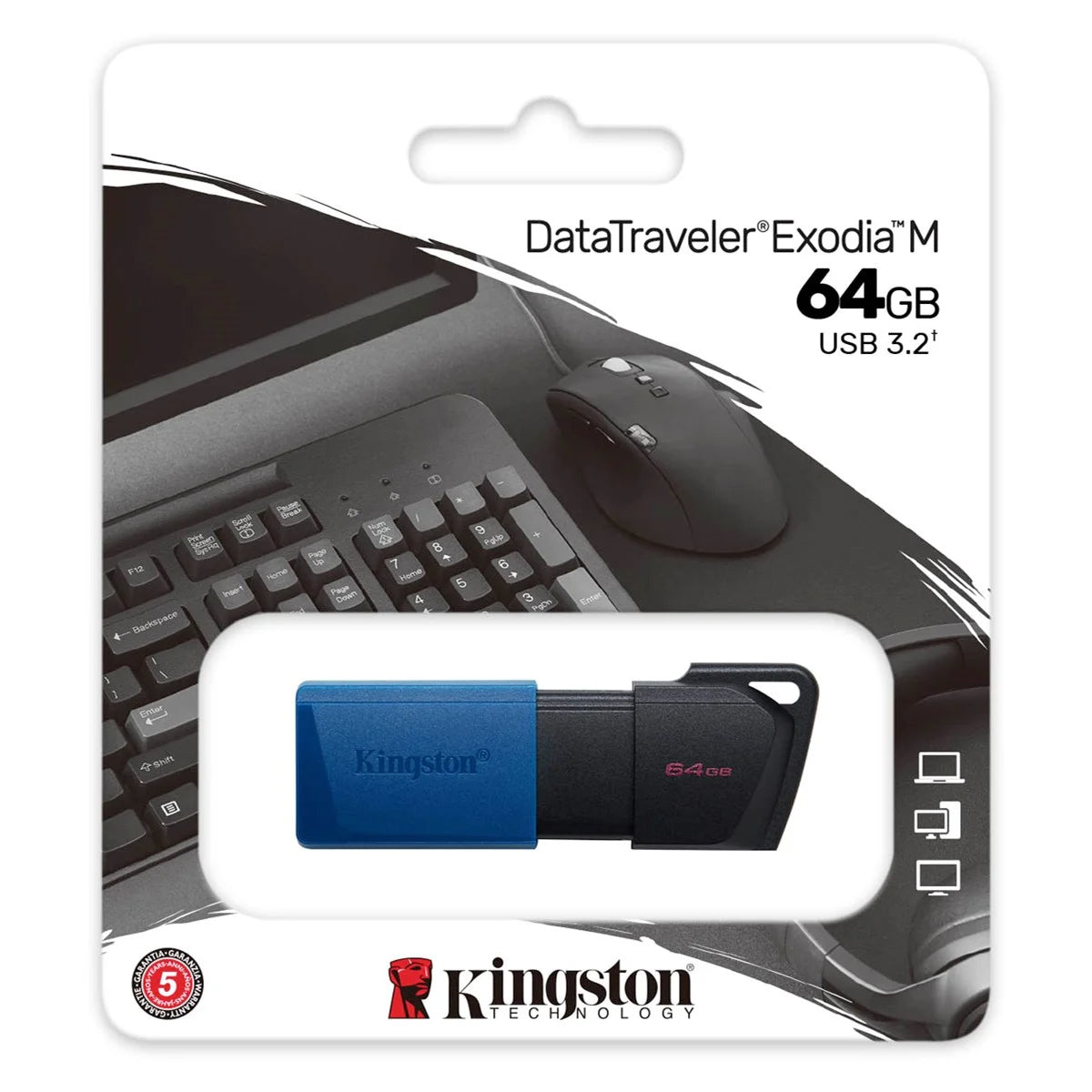 Външна памет USB-A 3.2 Kingston DT Exodia M, 64Gb DTXM/64GB