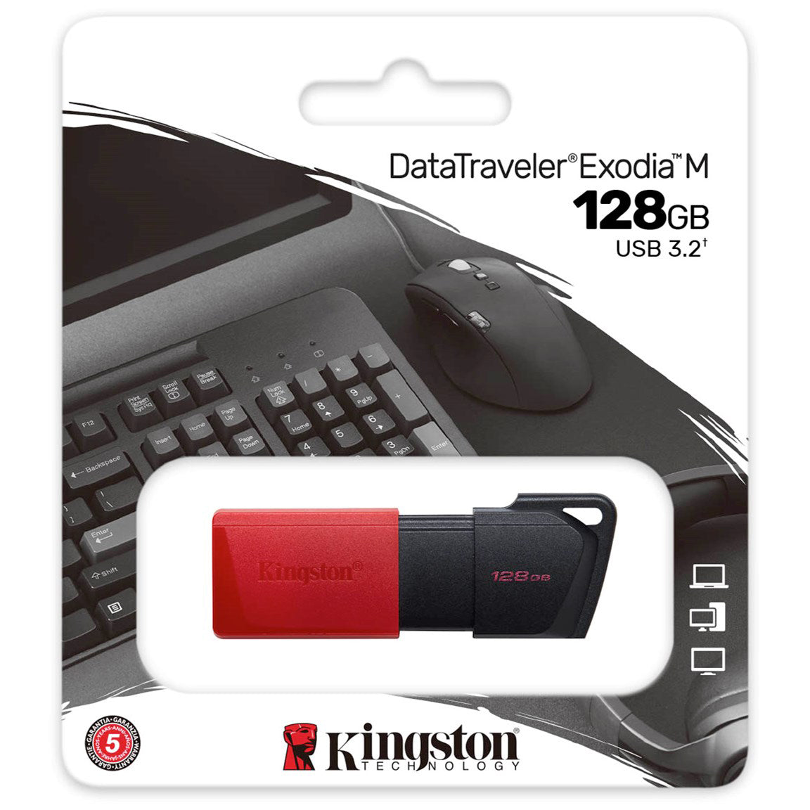 Външна памет USB-A 3.2 Kingston DT Exodia M, 128Gb DTXM/128GB