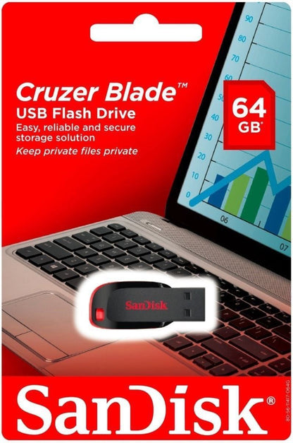 Външна памет USB-A SanDisk Cruzer Blade, 64Gb SDCZ50-064G-B35