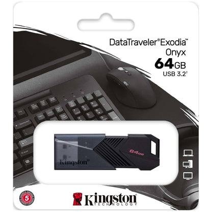 Kingston Exodia Onyx USB-A 3.0 Външна памет Kingston Exodia Onyx, 64Gb DTXON/64GB 