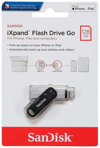 Външна памет USB-A 3.0 / Lightning SanDisk iXpand Go, 128Gb SDIX60N-128G-GN6NE