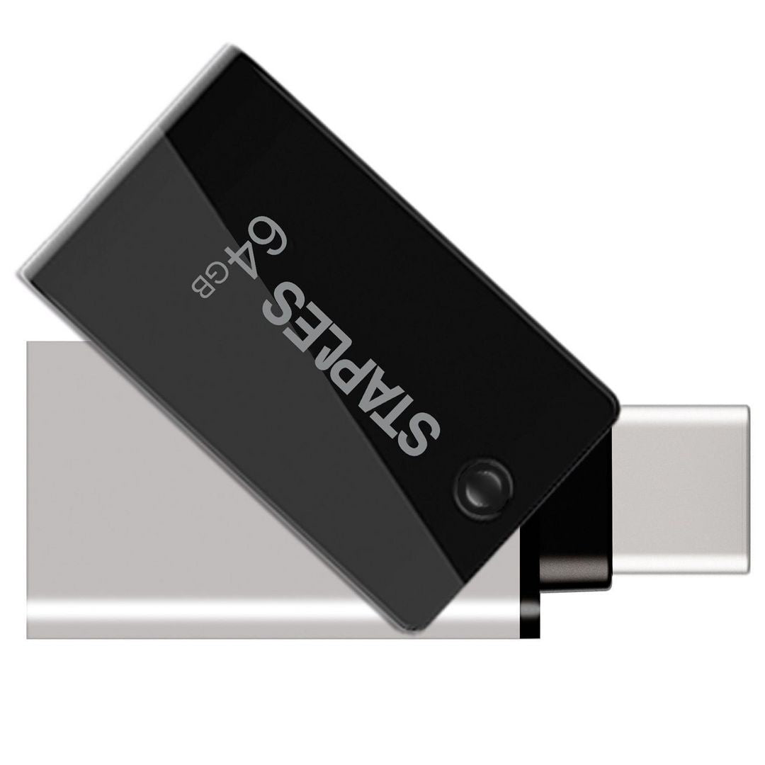 Външна памет USB-A 3.1 / USB-C Staples K23, 64Gb EKMMD64GK233CST