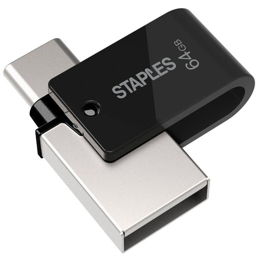 Външна памет USB-A 3.1 / USB-C Staples K23, 64Gb EKMMD64GK233CST