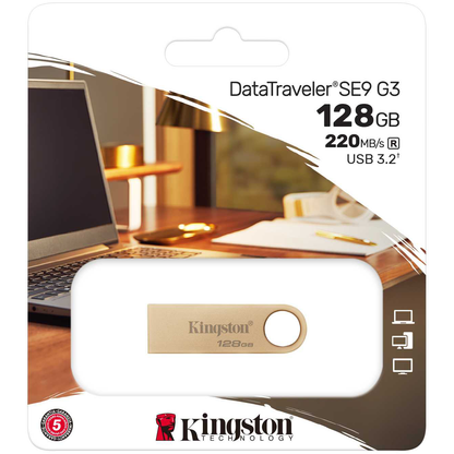 Външна памет USB-A 3.2 Kingston DT SE9 G3, 128Gb DTSE9G3/128GB 