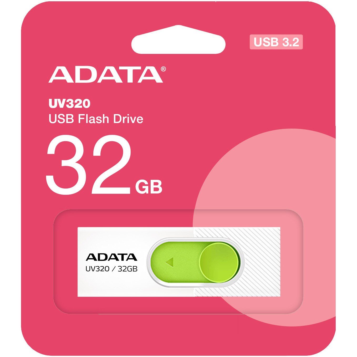 Външна памет USB-A 3.2 Adata UV320, 32Gb AUV320-32G-RWHGN
