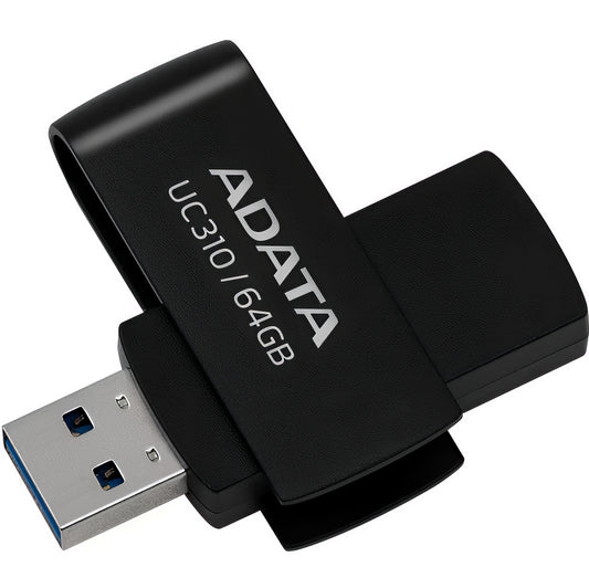 Външна памет USB-A 3.2 Adata UC310, 64Gb UC310-64G-RBK