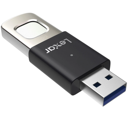 Външна памет USB-A 3.2 Lexar JumpDrive Fingerprint F35 Pro, 64Gb