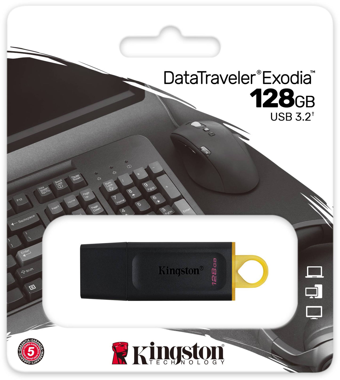 Външна памет USB-A 3.2 Kingston DT Exodia, 128Gb DTX/128GB