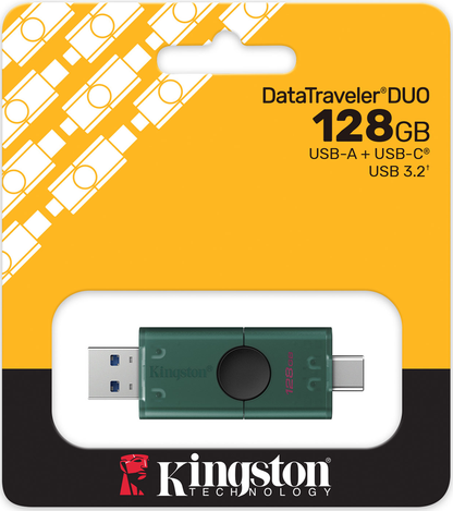 Външна памет USB-A 3.2 / USB-C Kingston Duo, 128Gb DTDEG2/128GB