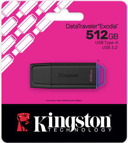Външна памет USB-A 3.2 Kingston DT Exodia, 512Gb DTXG2/512GB