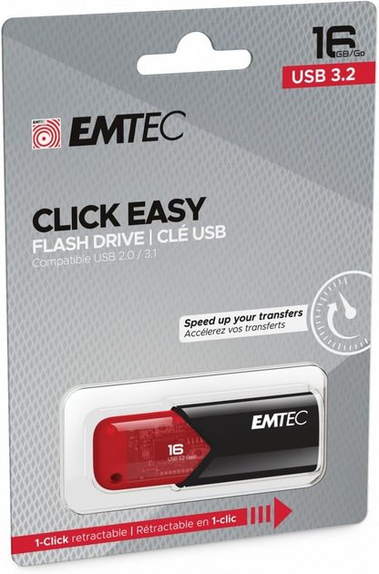Външна памет USB-A 3.2 Emtec B110 Click Easy, 16Gb ECMMD16GB113
