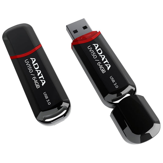 Външна USB-A 3.2 памет Adata UV150, 64 GB AUV150-64G-RBK