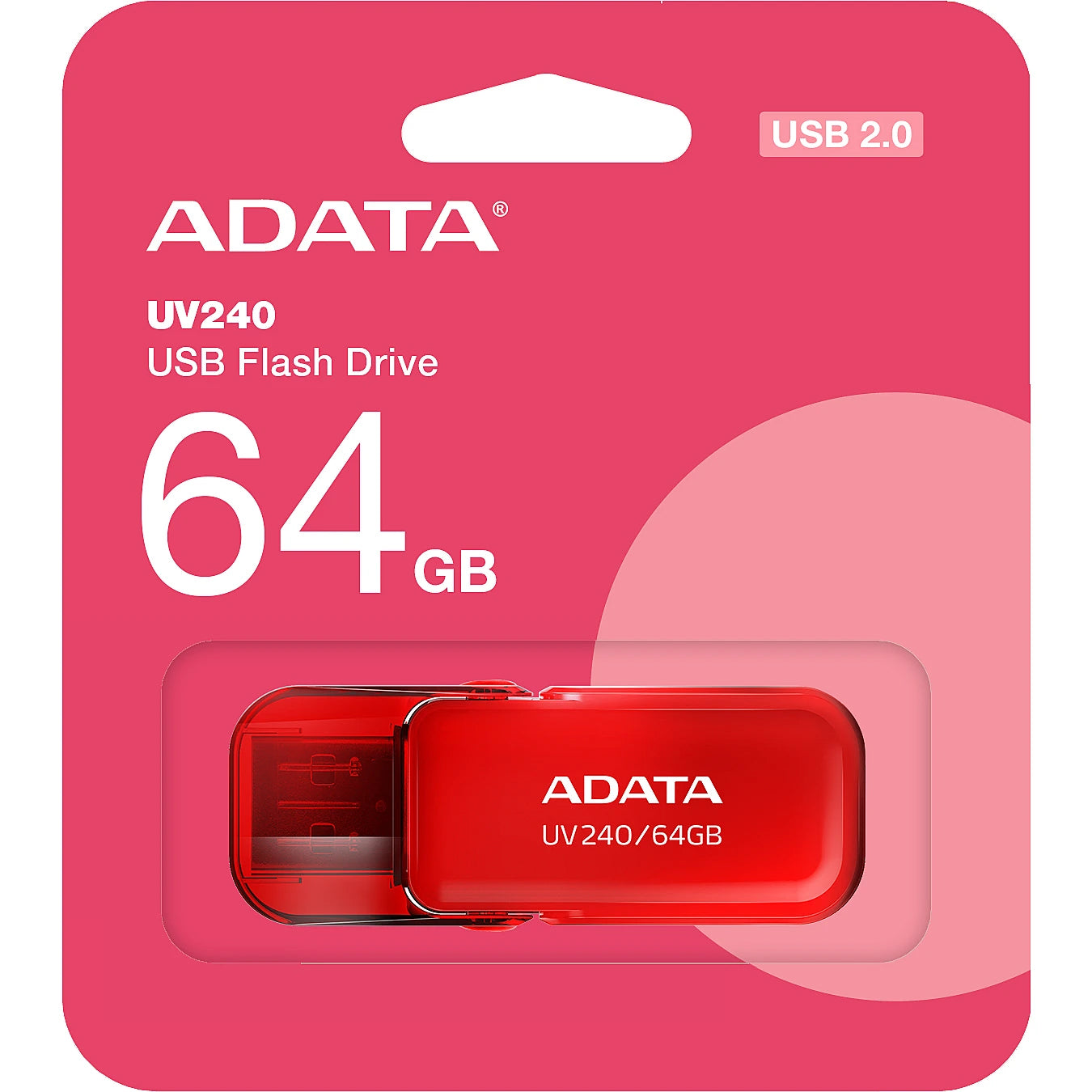 Външна памет USB-A Adata UV240, 64Gb AUV240-64G-RRD 