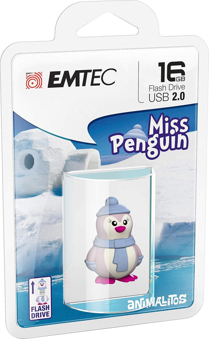 Външна памет USB-A Emtec M336 Miss Penguin, 16Gb ECMMD16GM336