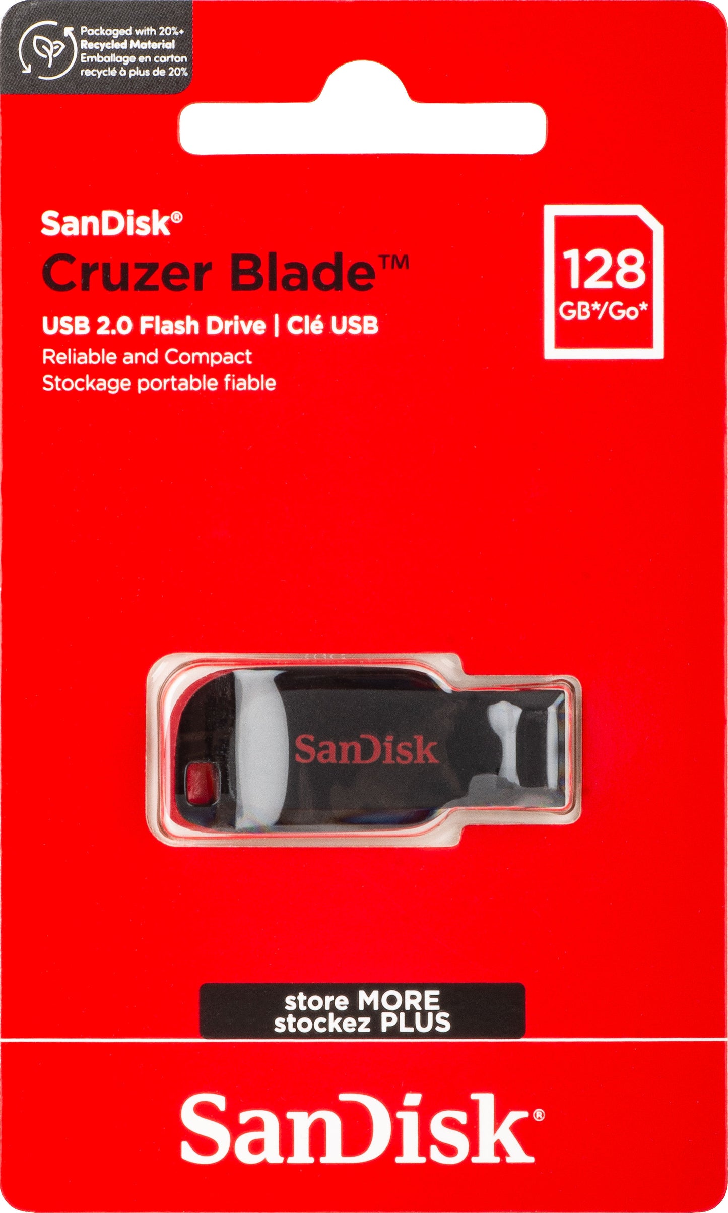 Външна памет USB-A SanDisk Cruzer Blade, 128Gb SDCZ50-128G-B35