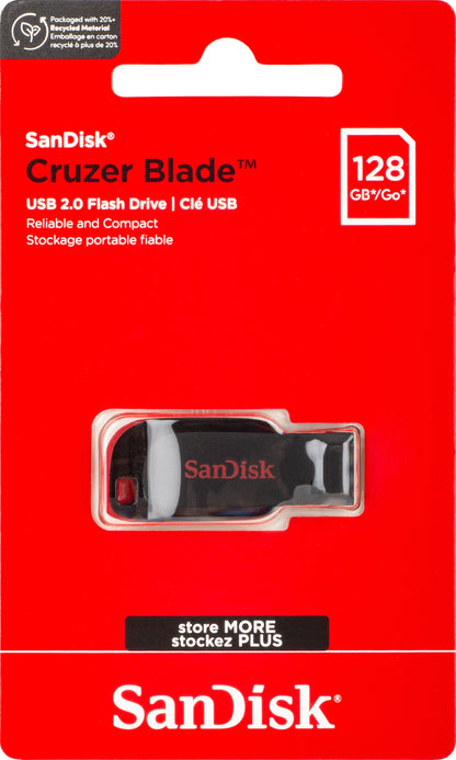 Външна памет USB-A SanDisk Cruzer Blade, 128Gb SDCZ50-128G-B35