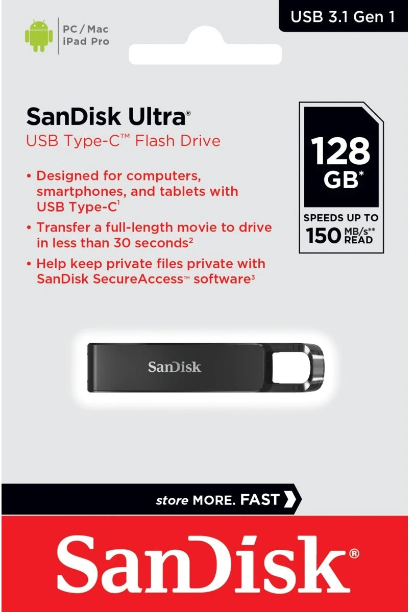 Външна памет USB-C SanDisk Ultra, 128Gb SDCZ460-128G-G46