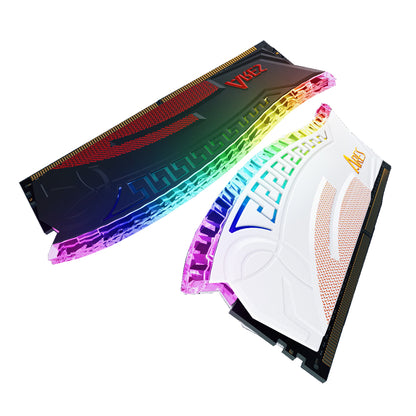 Памет RAM Dato Ares Armor, DDR4, RGB, 2 x 8GB, 3600Mhz, CL18, Бяла AMRGB8GX216G36W