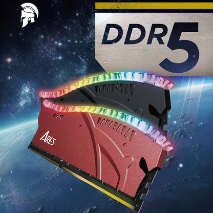 Памет RAM Dato Ares Armor Lite, DDR5, RGB, 16GB, 6000Mhz, Черна ARB16G5K60