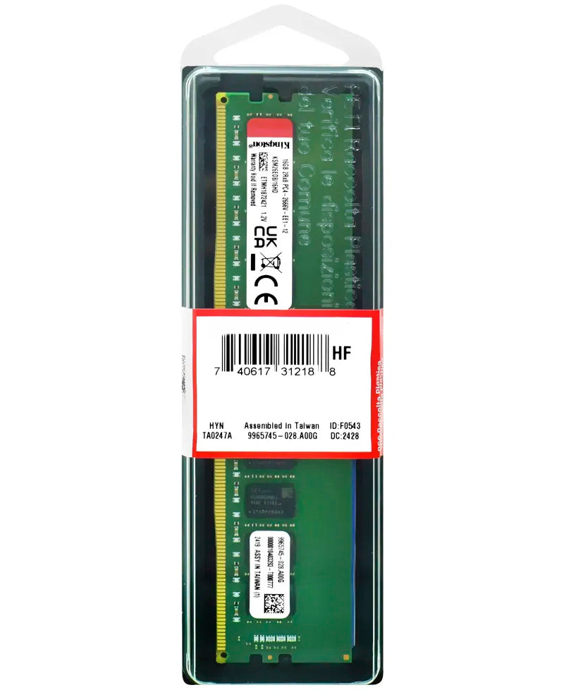 Памет RAM Kingston ValueRAM, DDR5, 8GB, 5600Mhz KVR56U46BS6-8