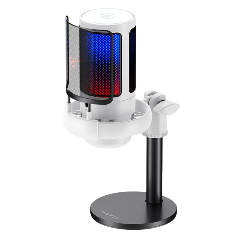 Кардиоиден микрофон HAVIT GK50, RGB, USB-C, 1.8m, Черен