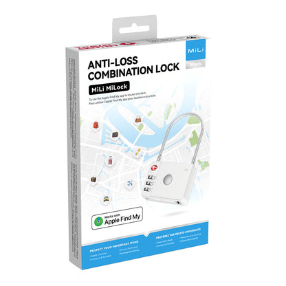 MiLi SmartTag MiLock Luggage for iOS Series, White HD-P16-L