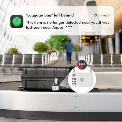 MiLi SmartTag MiLock Luggage for iOS Series, White HD-P16-L