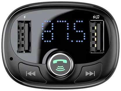 Baseus S-09 Bluetooth FM модулатор, 2 x USB-A - 1 x microSD 