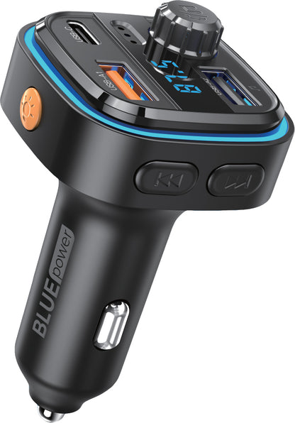 Blue Power Bluetooth FM модулатор BPBCC08, 2 x USB-A - 1 x USB-C