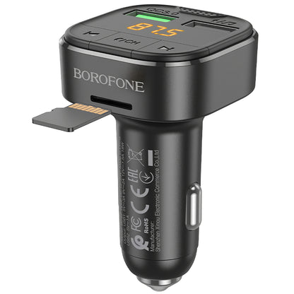 FM Bluetooth модулатор Borofone BC43 Flash, 2 x USB-A - 1 x microSD