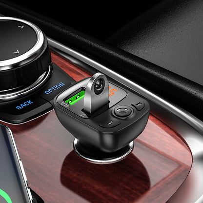 FM Bluetooth модулятор Borofone BC41 Eminency, 2 x USB-A - 1 x microSD