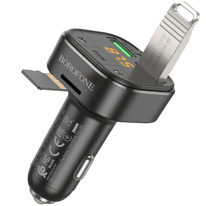 FM Bluetooth модулатор Borofone BC43 Flash, 2 x USB-A - 1 x microSD