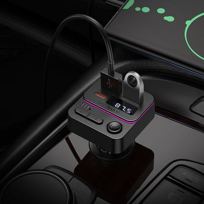 FM Bluetooth модулатор Borofone BC60 Hero, 2 x USB-A - 1 x USB-C