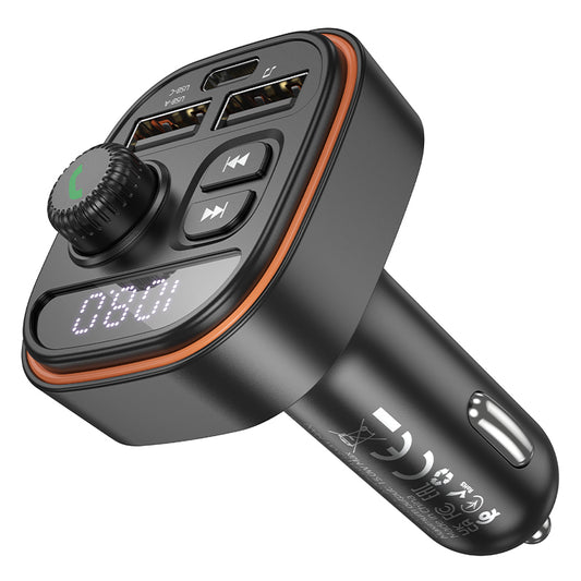 FM Bluetooth модулатор Borofone BC59 Heroic, 2 x USB-A - 1 x USB-C