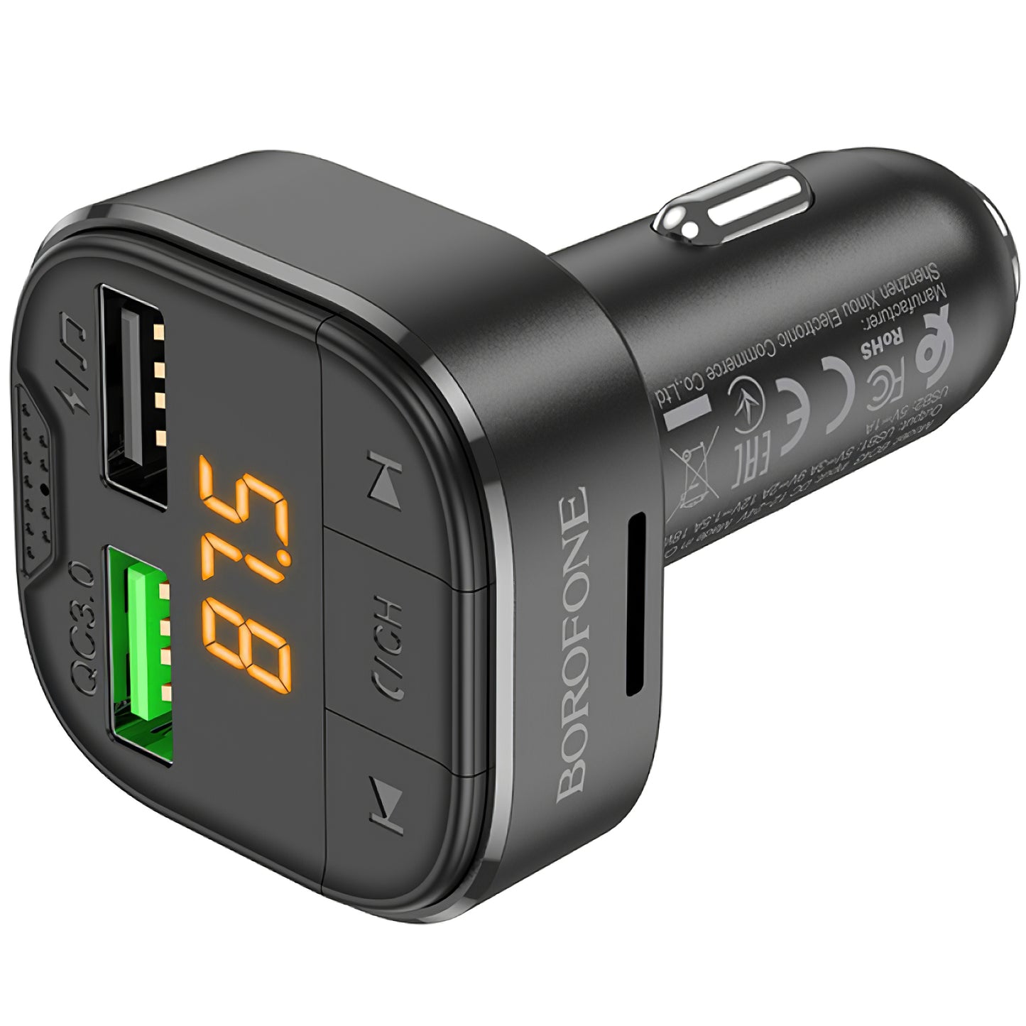 FM Bluetooth модулатор Borofone BC43 Flash, 2 x USB-A - 1 x microSD