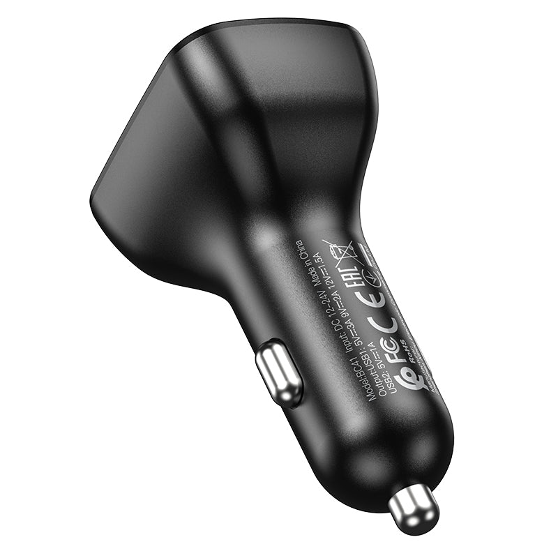 FM Bluetooth модулятор Borofone BC41 Eminency, 2 x USB-A - 1 x microSD