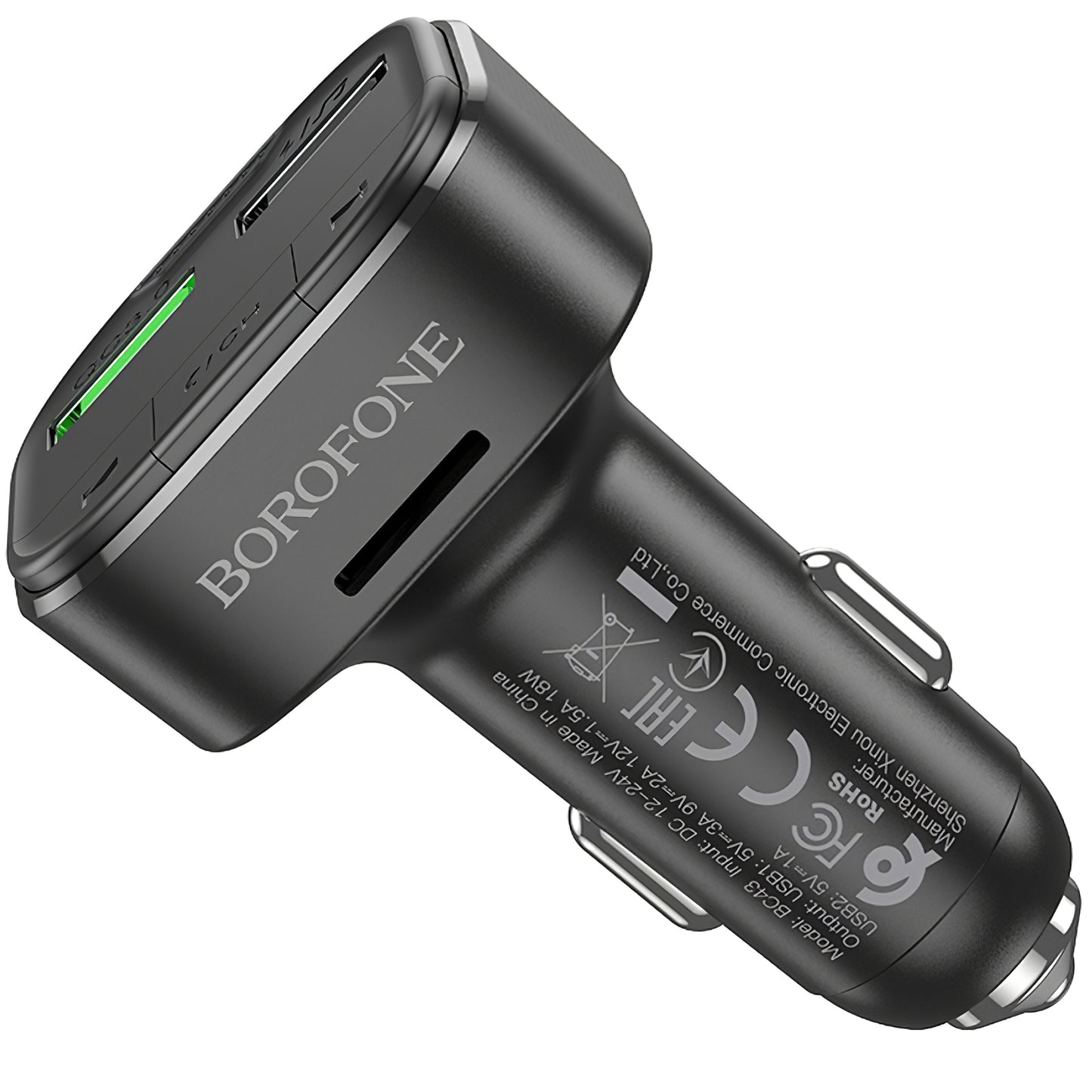 FM Bluetooth модулатор Borofone BC43 Flash, 2 x USB-A - 1 x microSD