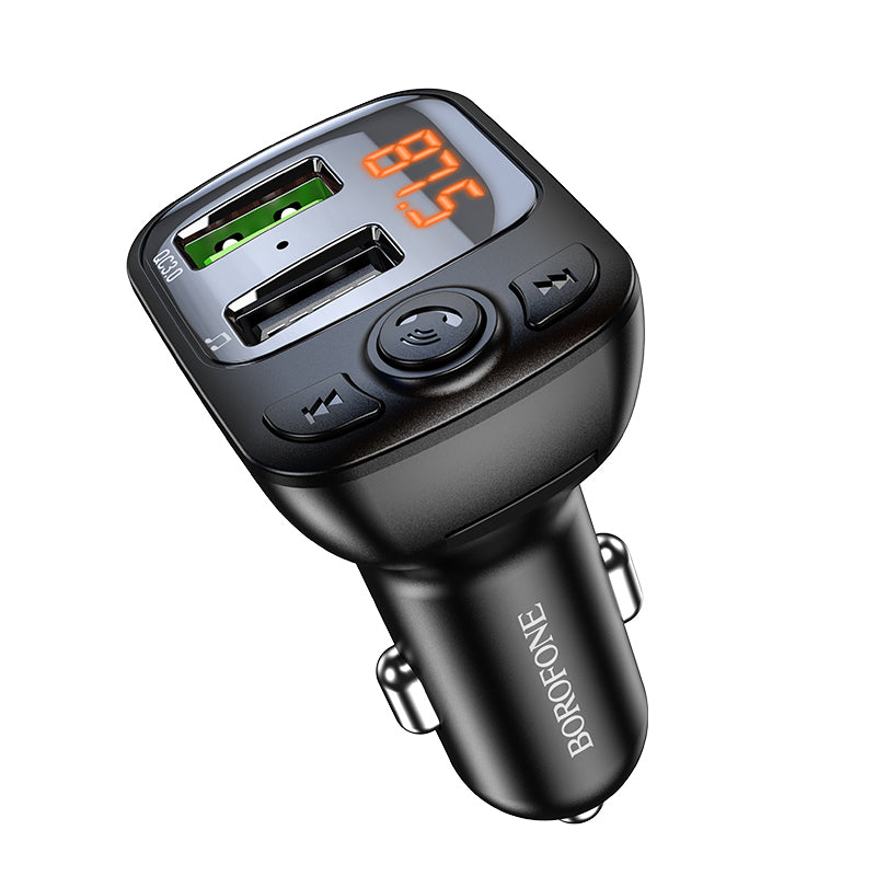 FM Bluetooth модулятор Borofone BC41 Eminency, 2 x USB-A - 1 x microSD