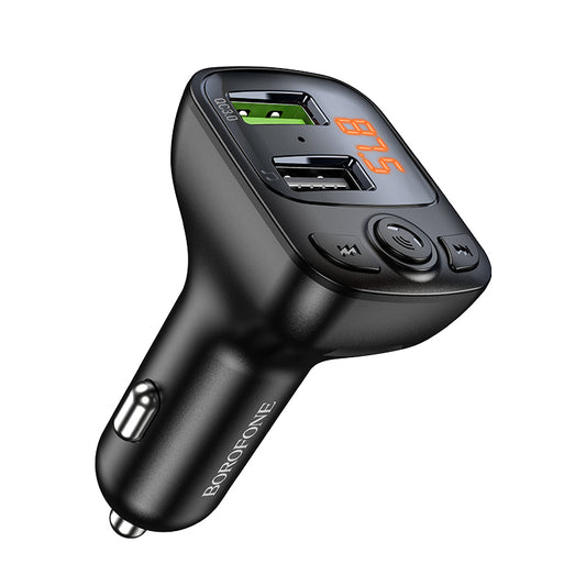 FM Bluetooth модулятор Borofone BC41 Eminency, 2 x USB-A - 1 x microSD