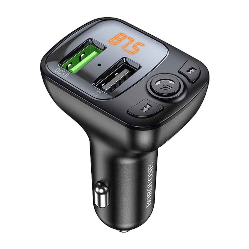 FM Bluetooth модулятор Borofone BC41 Eminency, 2 x USB-A - 1 x microSD