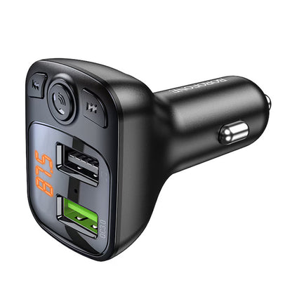 FM Bluetooth модулятор Borofone BC41 Eminency, 2 x USB-A - 1 x microSD