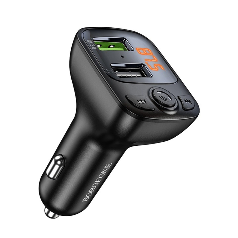 FM Bluetooth модулятор Borofone BC41 Eminency, 2 x USB-A - 1 x microSD