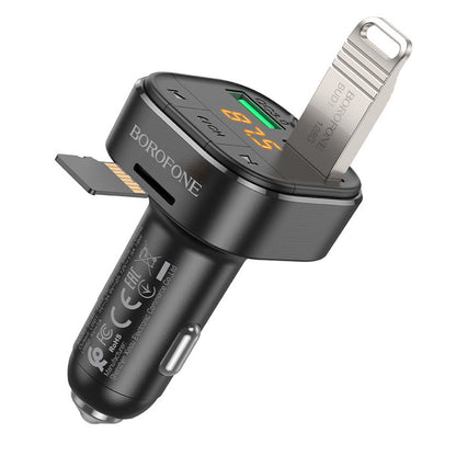 FM Bluetooth модулатор Borofone BC43 Flash, 2 x USB-A - 1 x microSD