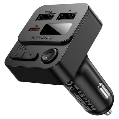 FM Bluetooth модулатор Borofone BC60 Hero, 2 x USB-A - 1 x USB-C